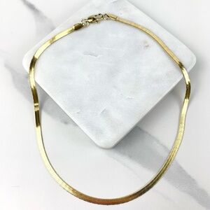 8mm 18 inch 18k gold filled herringbone chain